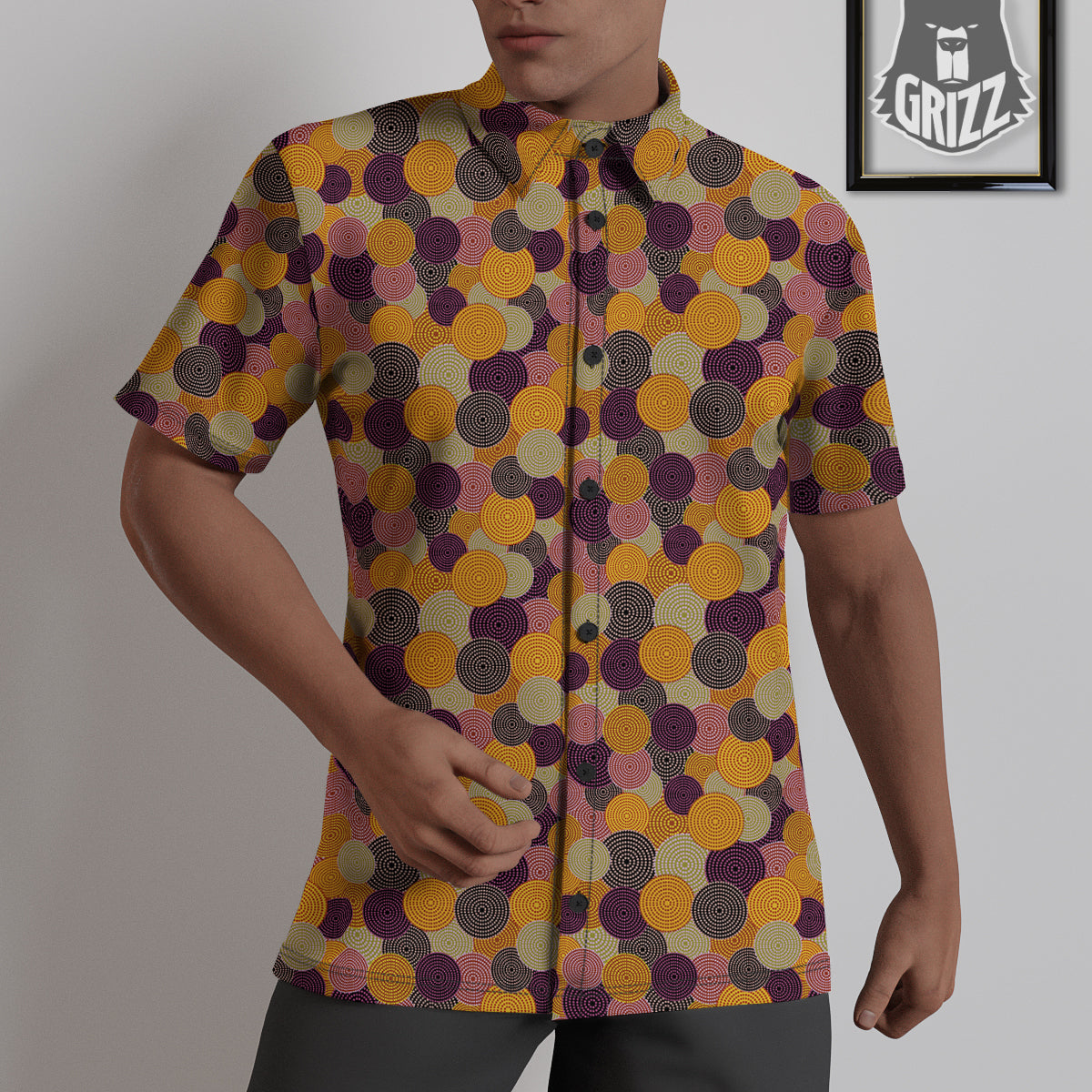 Aboriginal Dot Australian Print Pattern Untucked Shirts-grizzshop