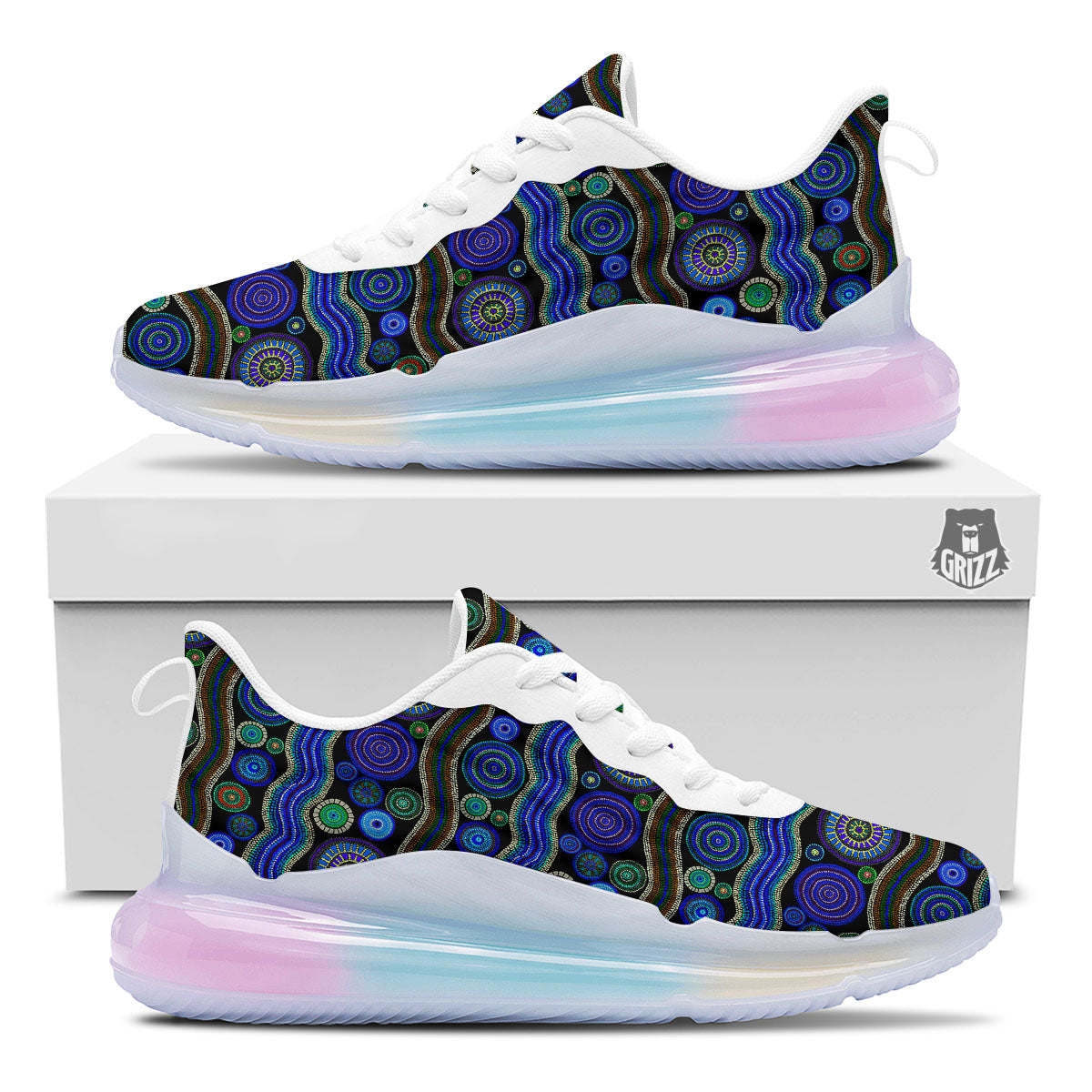 Aboriginal Dot Australian Print Running Sneakers-grizzshop