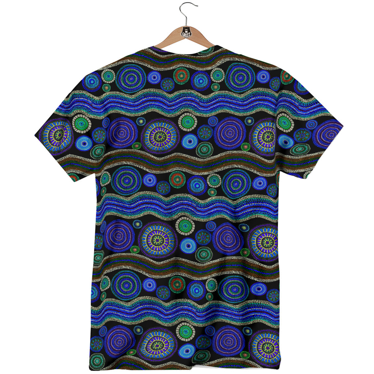 Aboriginal Dot Australian Print T-Shirt-grizzshop