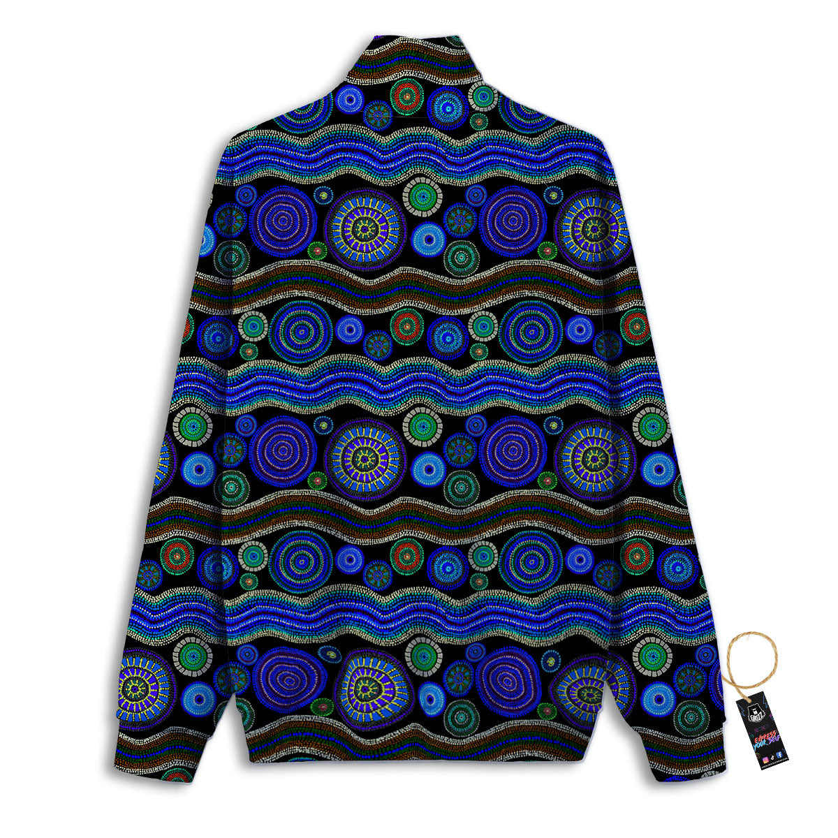 Aboriginal Dot Australian Print Track Jacket-grizzshop