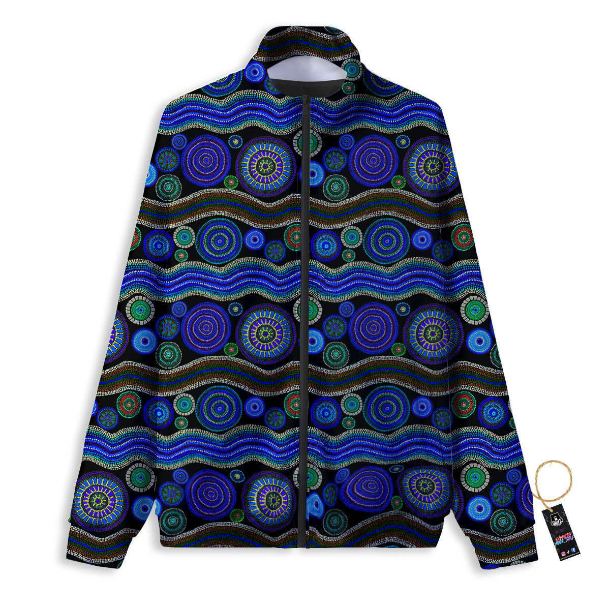 Aboriginal Dot Australian Print Track Jacket-grizzshop