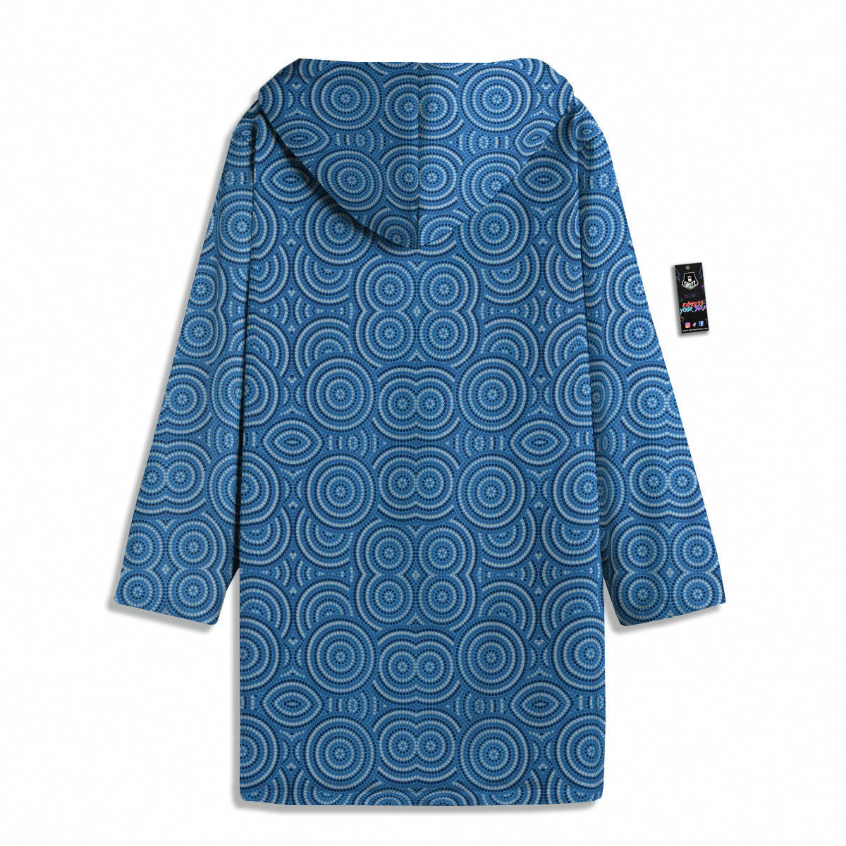 Aboriginal Dot Blue Print Pattern Men's Windbreaker Jacket-grizzshop
