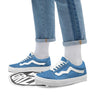 Aboriginal Dot Blue Print Pattern Skate Shoes-grizzshop