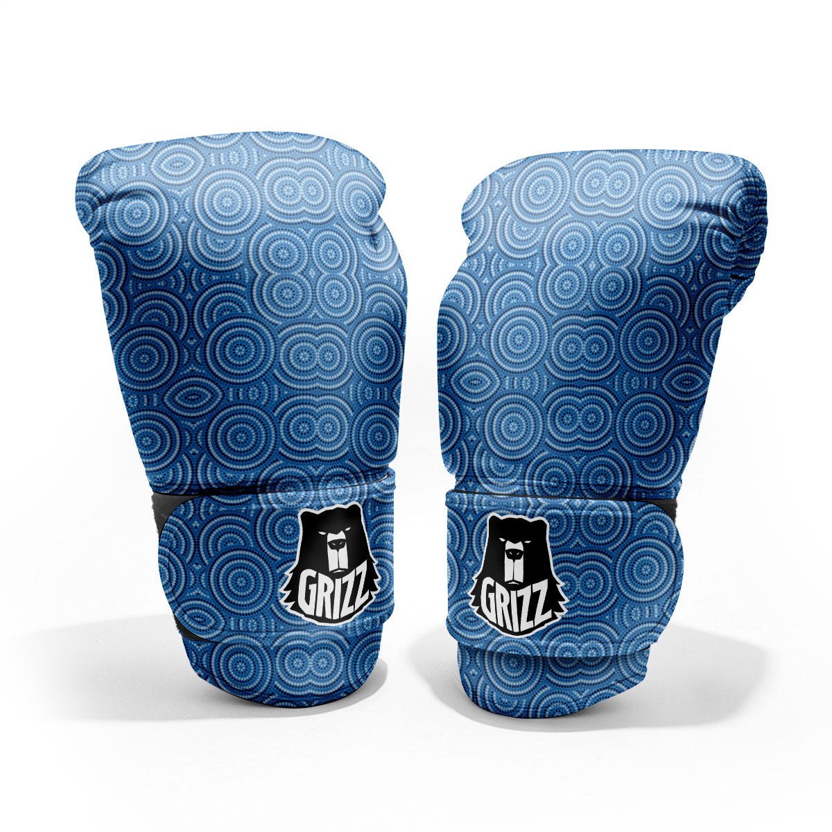 Aboriginal Dot Blue Print Pattern Pro Boxing Glove