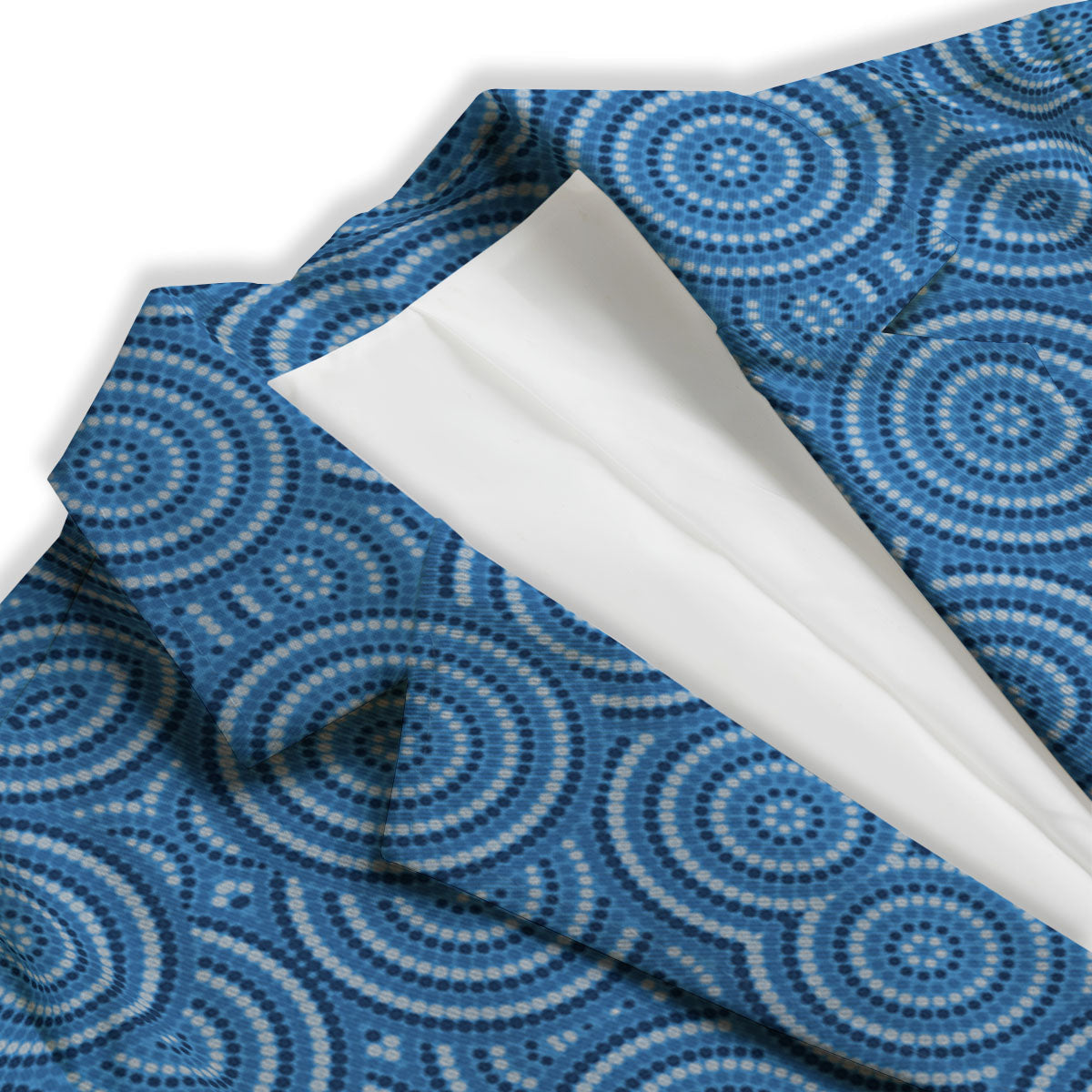Aboriginal Dot Blue Print Pattern Women's Blazer-grizzshop