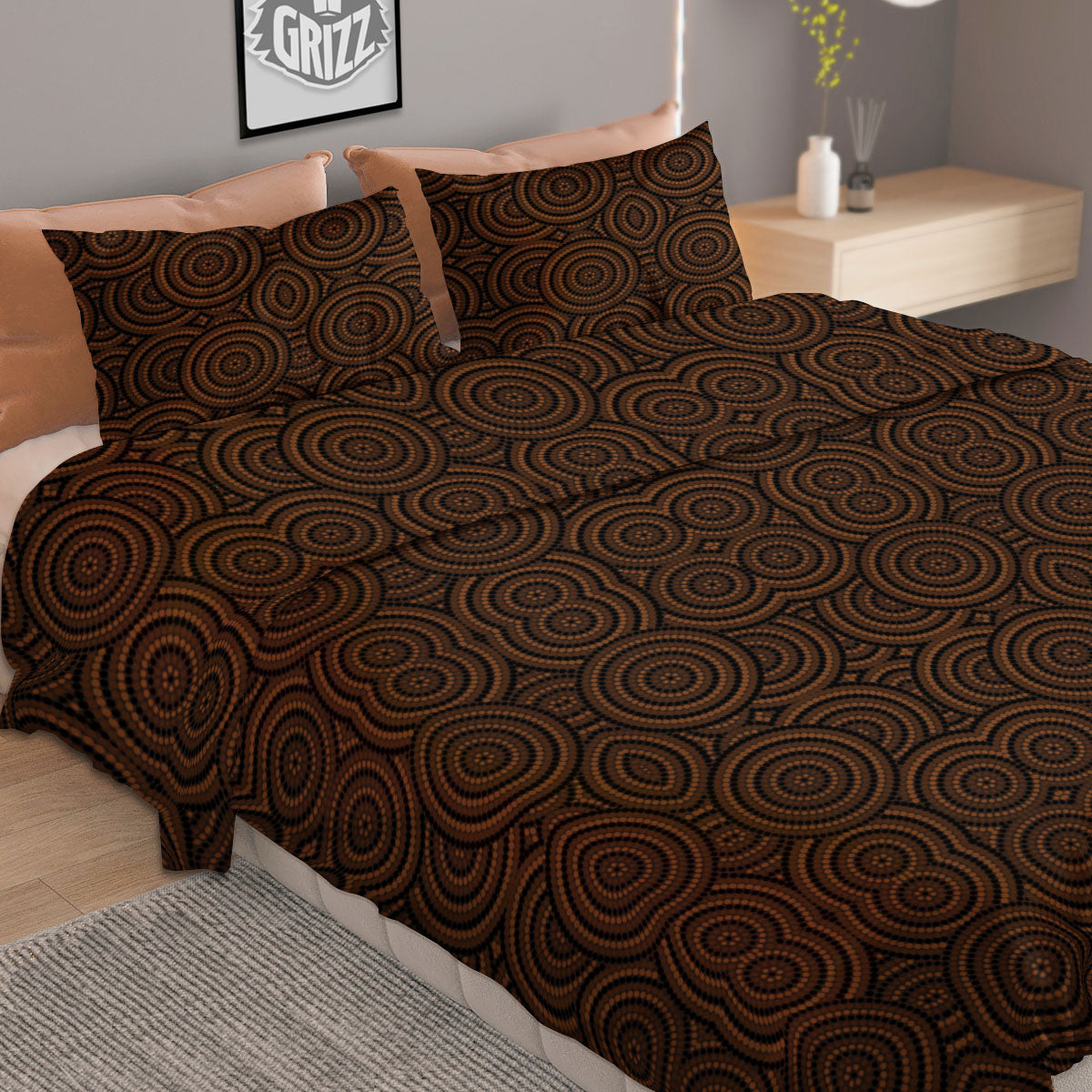 3D Grey Alien Print Duvet Cover Bedding Set