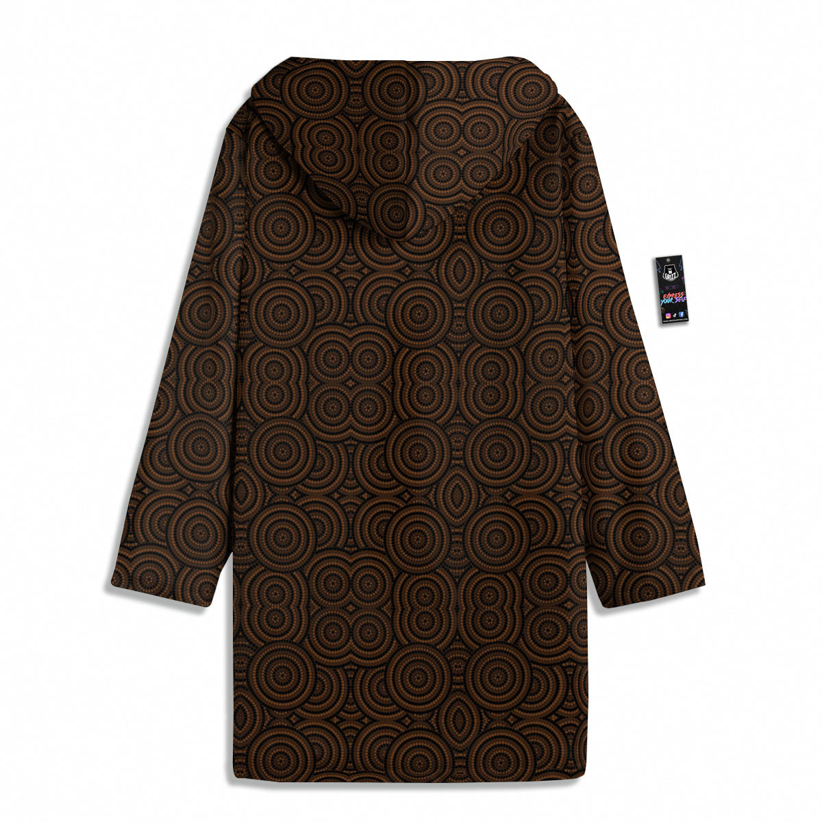Aboriginal Dot Brown Print Pattern Men's Windbreaker Jacket-grizzshop