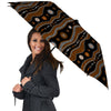 Aboriginal Orange And White Art Print Pattern Umbrella-grizzshop