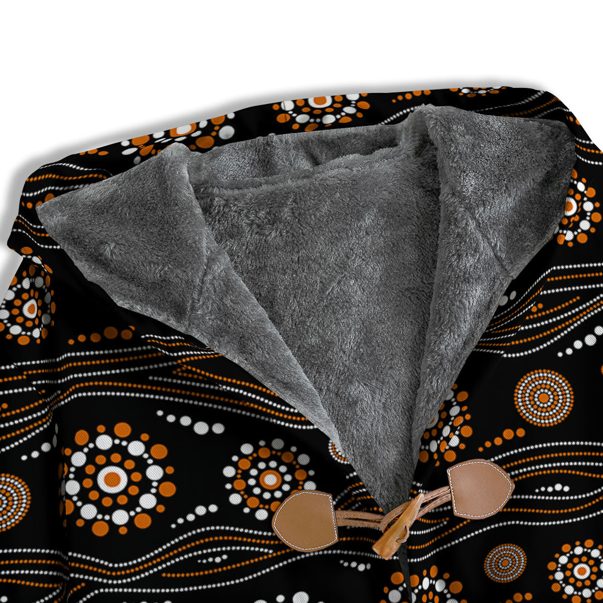 Aboriginal Orange And White Dot Print Pattern Men's Windbreaker Jacket-grizzshop