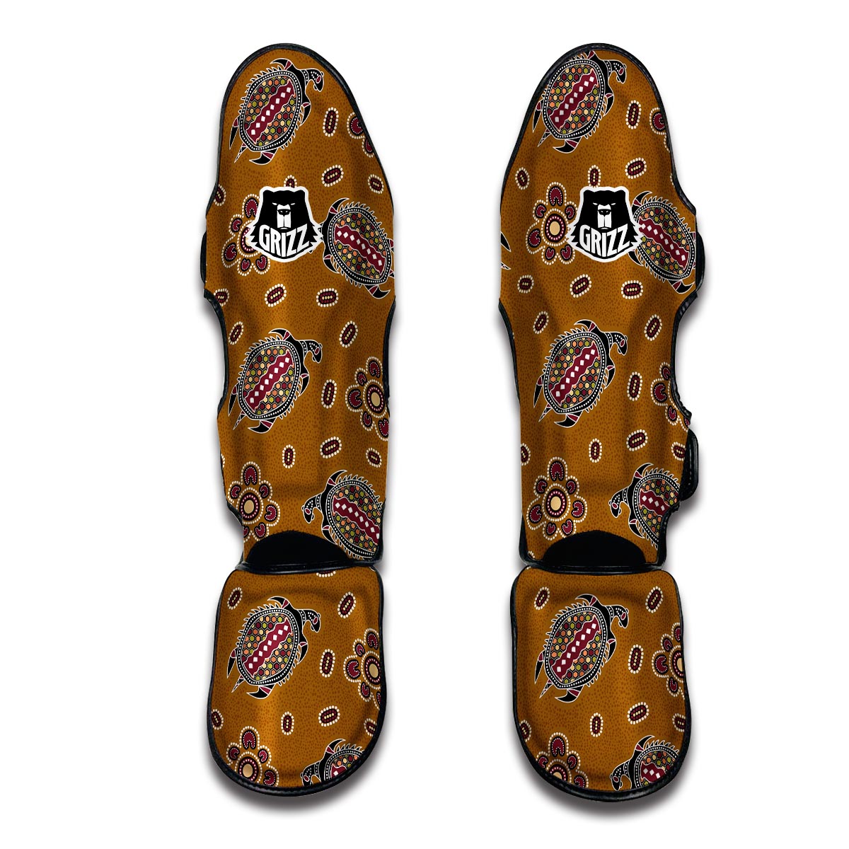 Aboriginal Turtle Muay Thai Shin Guards-grizzshop