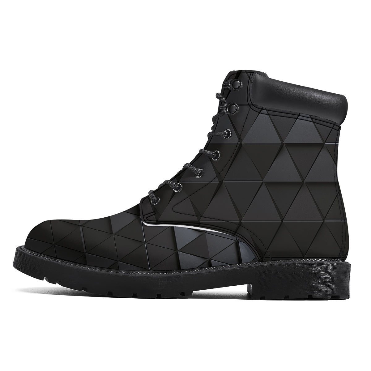 Abstract 3D Geometric Triangle Print Boots-grizzshop