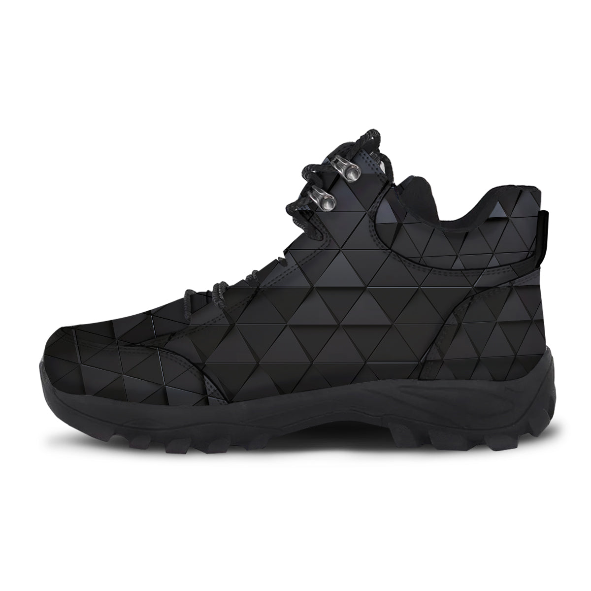 Abstract 3D Geometric Triangle Print Hiking Shoes-grizzshop
