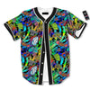 Abstract Alien Graffiti Text Print Pattern Baseball Jersey-grizzshop