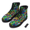 Abstract Alien Graffiti Text Print Pattern Boots-grizzshop