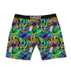 Abstract Alien Graffiti Text Print Pattern Boxer Briefs-grizzshop