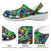 Abstract Alien Graffiti Text Print Pattern Clog-grizzshop