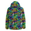 Abstract Alien Graffiti Text Print Pattern Down Jacket-grizzshop