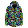 Abstract Alien Graffiti Text Print Pattern Down Jacket-grizzshop