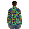 Abstract Alien Graffiti Text Print Pattern Men's Dress Shirts-grizzshop