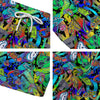 Abstract Alien Graffiti Text Print Pattern Men's Running Shorts-grizzshop