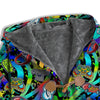 Abstract Alien Graffiti Text Print Pattern Men's Windbreaker Jacket-grizzshop