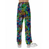 Abstract Alien Graffiti Text Print Pattern Pajama Pants-grizzshop