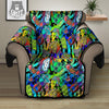 Abstract Alien Graffiti Text Print Pattern Recliner Protector-grizzshop