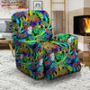 Abstract Alien Graffiti Text Print Pattern Recliner Slipcover-grizzshop