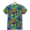 Abstract Alien Graffiti Text Print Pattern T-Shirt-grizzshop