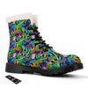 Abstract Alien Graffiti Text Print Pattern Winter Boots-grizzshop