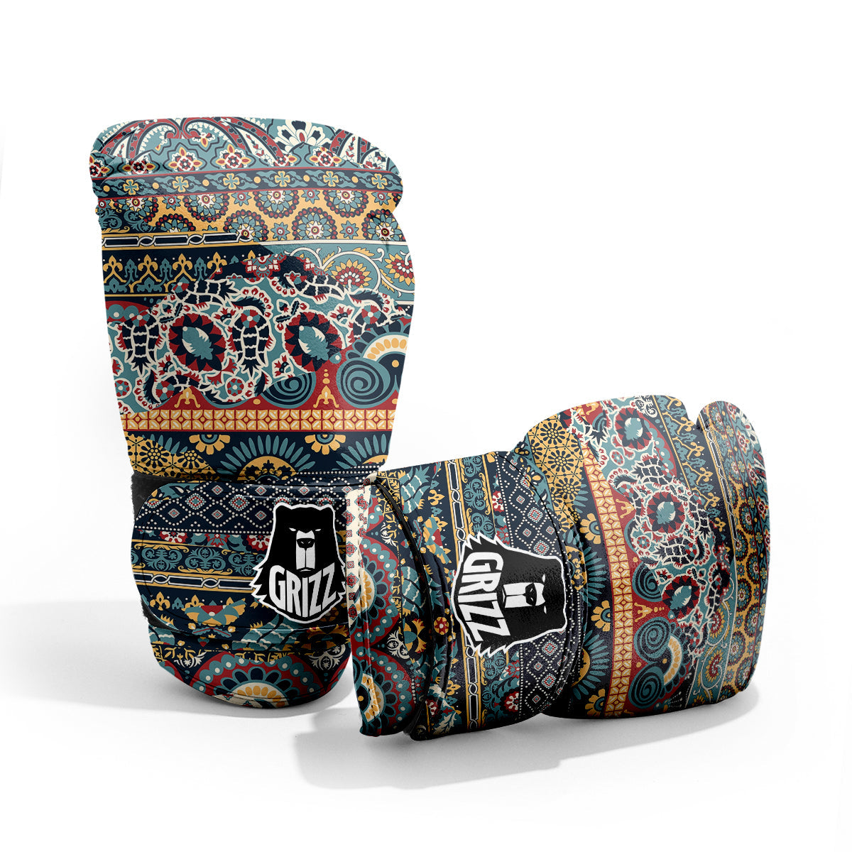 Abstract Arabian Paisley Print Pro Boxing Glove