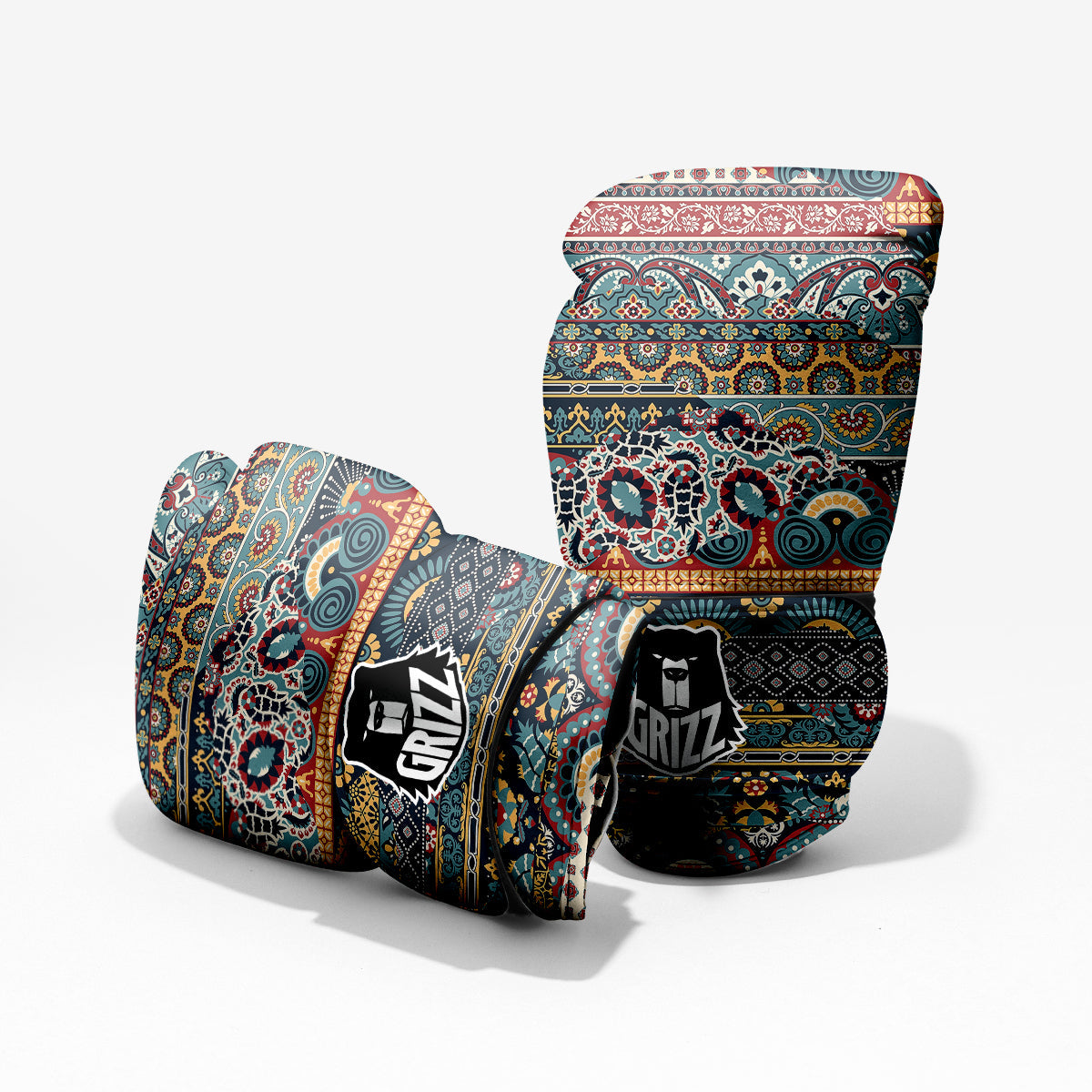 Abstract Arabian Paisley Print Pro Boxing Glove