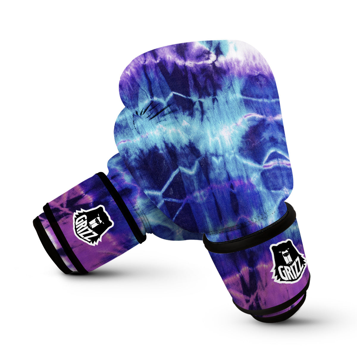 Abstract Blue Tie Dye Boxing Gloves-grizzshop