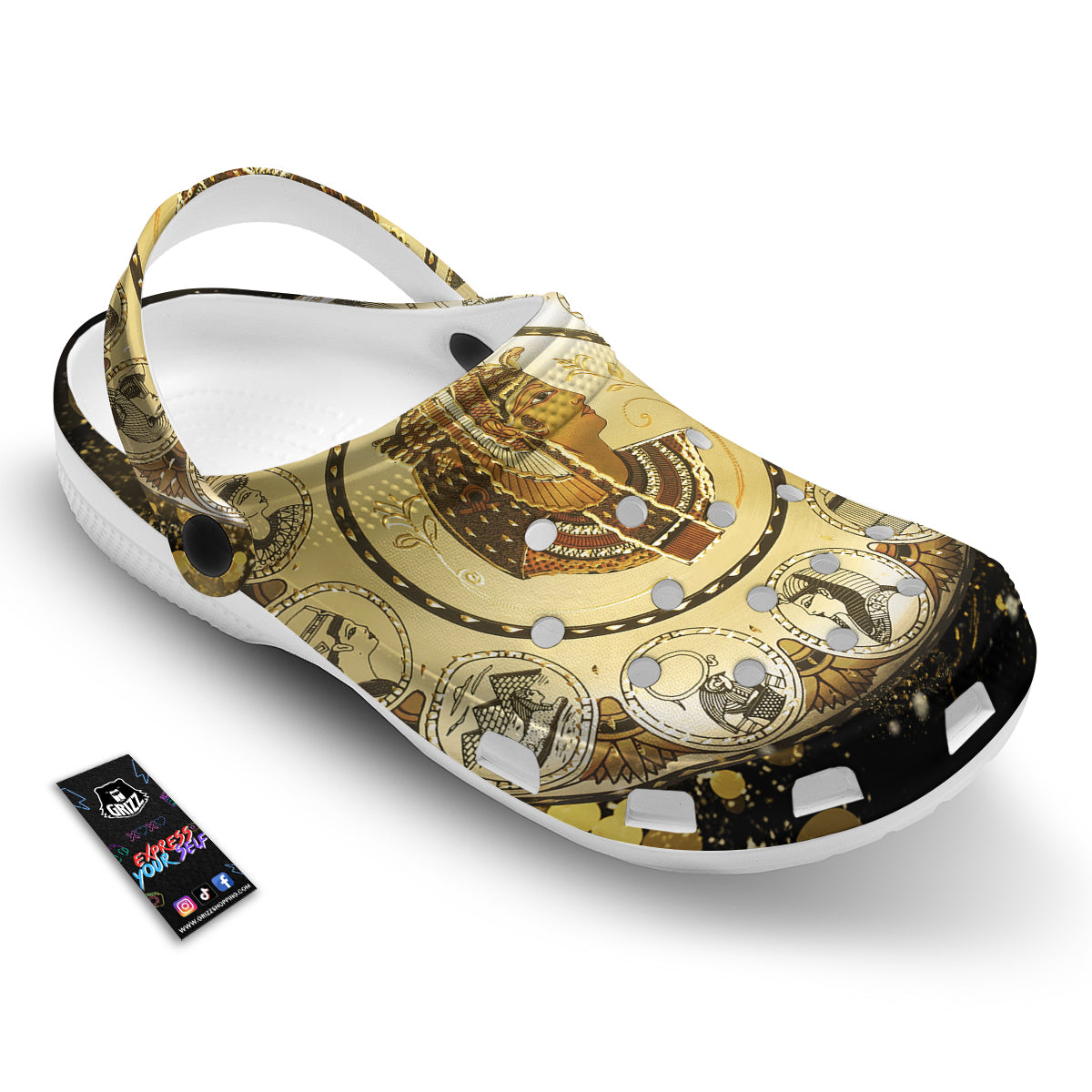 Abstract Cleopatra Print Clog-grizzshop