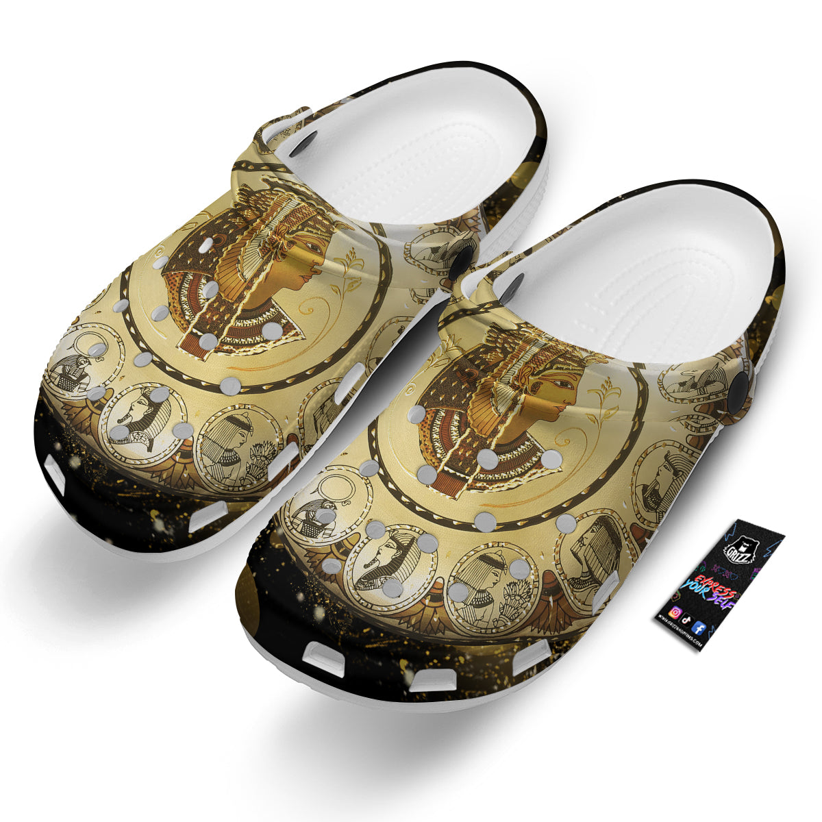 Abstract Cleopatra Print Clog-grizzshop