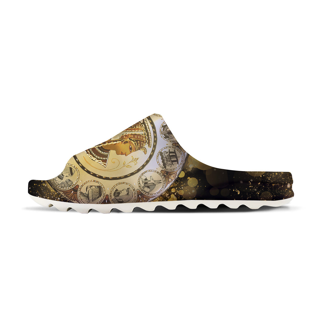 Abstract Cleopatra Print Sandals-grizzshop