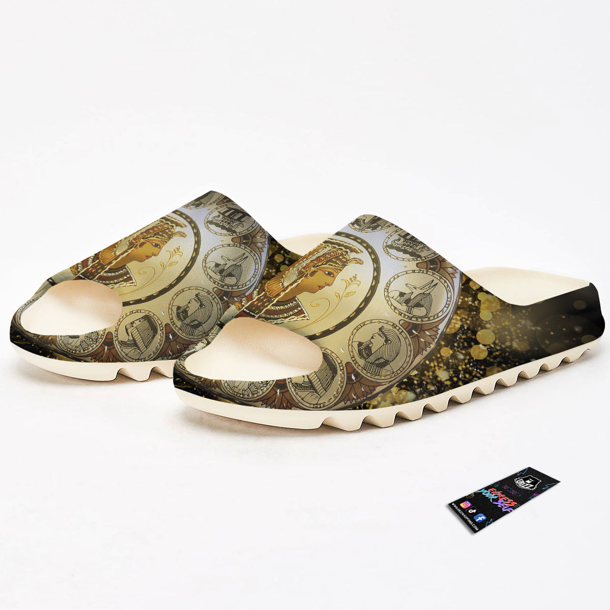 Abstract Cleopatra Print Sandals-grizzshop