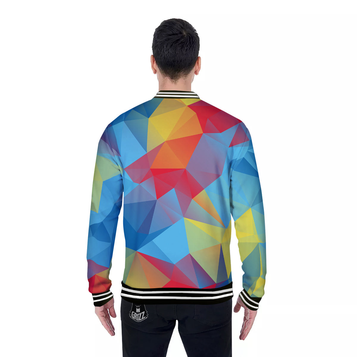 Abstract Colorful Autism Awareness Print Baseball Jacket-grizzshop