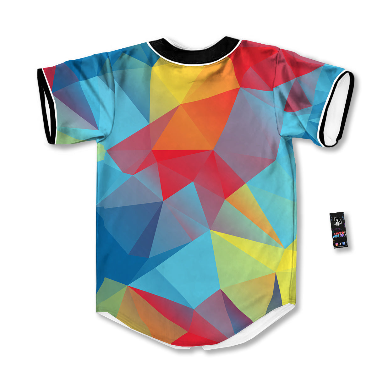 Abstract Colorful Autism Awareness Print Baseball Jersey-grizzshop