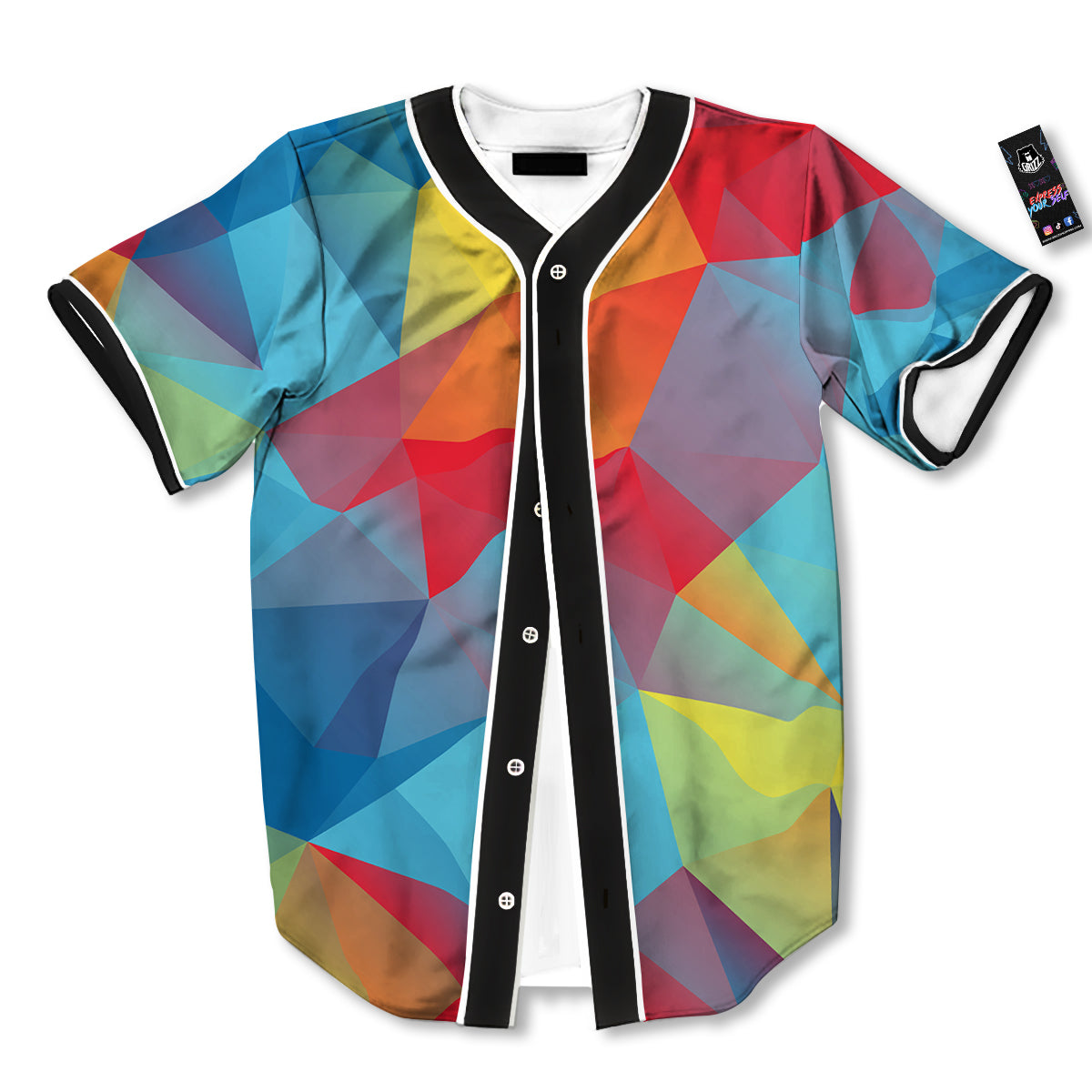 Abstract Colorful Autism Awareness Print Baseball Jersey-grizzshop