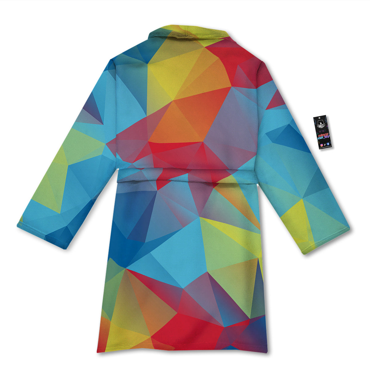 Abstract Colorful Autism Awareness Print Bathrobe-grizzshop