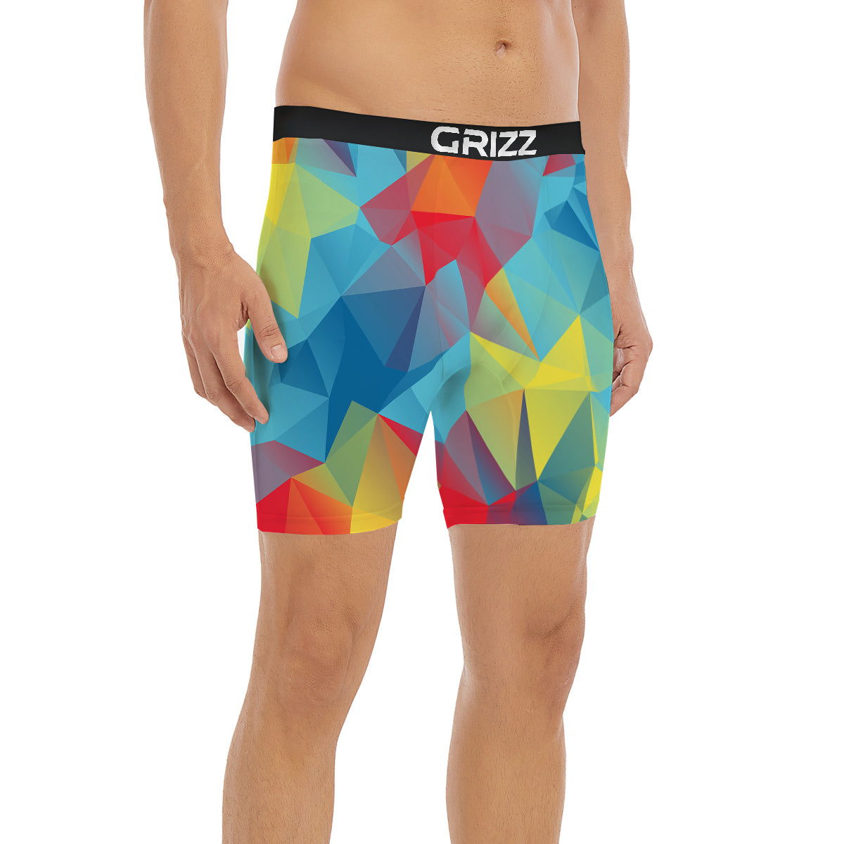 Abstract Colorful Autism Awareness Print Boxer Briefs-grizzshop