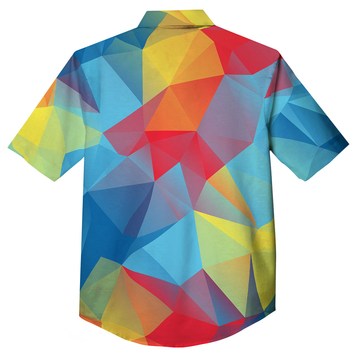 Abstract Colorful Autism Awareness Print Button Up Shirt-grizzshop