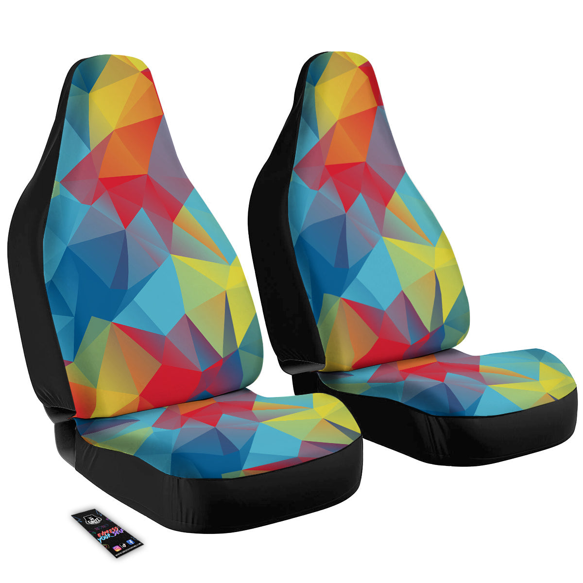 Abstract Colorful Autism Awareness Print Car Seat Covers-grizzshop