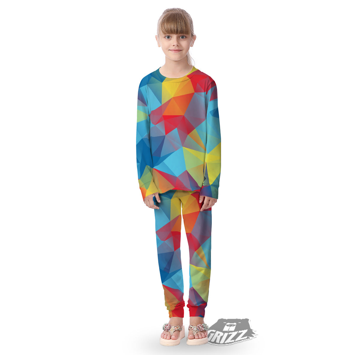 Abstract Colorful Autism Awareness Print Kid's Pajamas-grizzshop