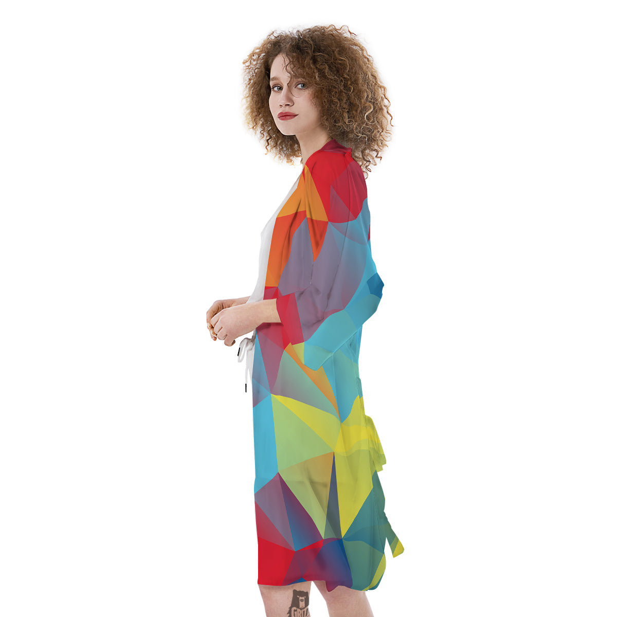 Abstract Colorful Autism Awareness Print Kimono-grizzshop