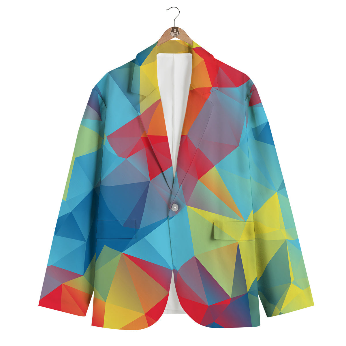 Abstract Colorful Autism Awareness Print Men's Blazer-grizzshop