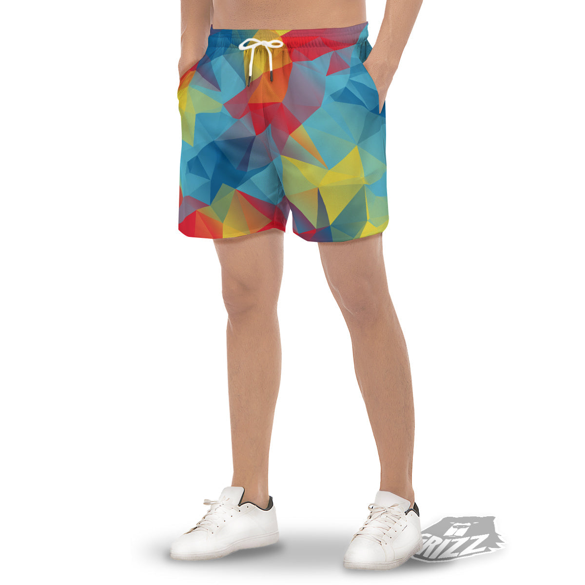 Abstract Colorful Autism Awareness Print Men's Gym Shorts-grizzshop