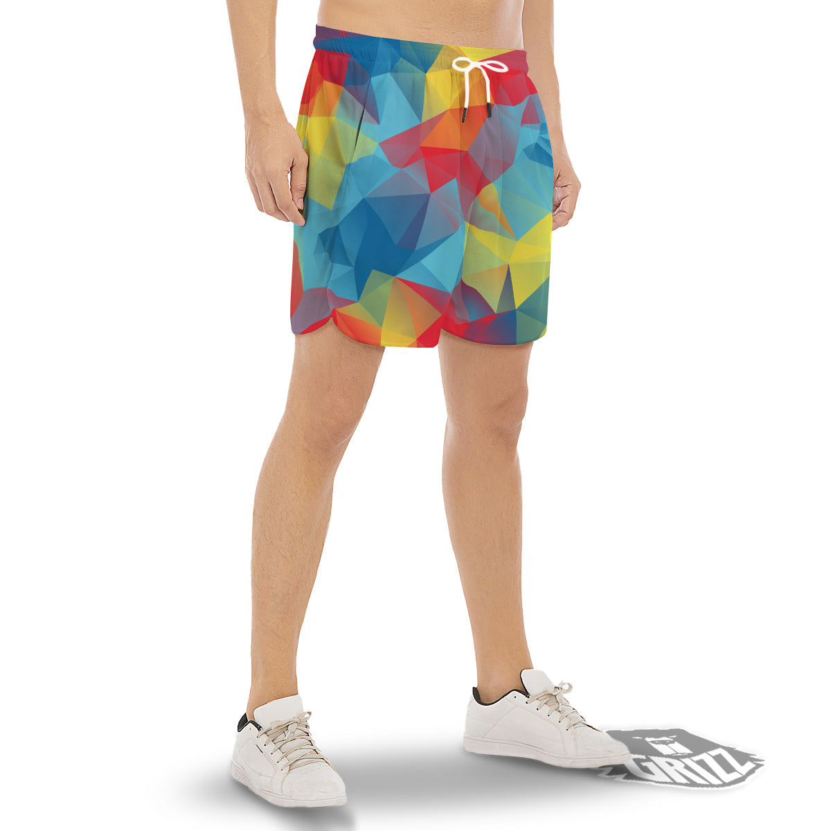 Abstract Colorful Autism Awareness Print Men's Gym Shorts-grizzshop