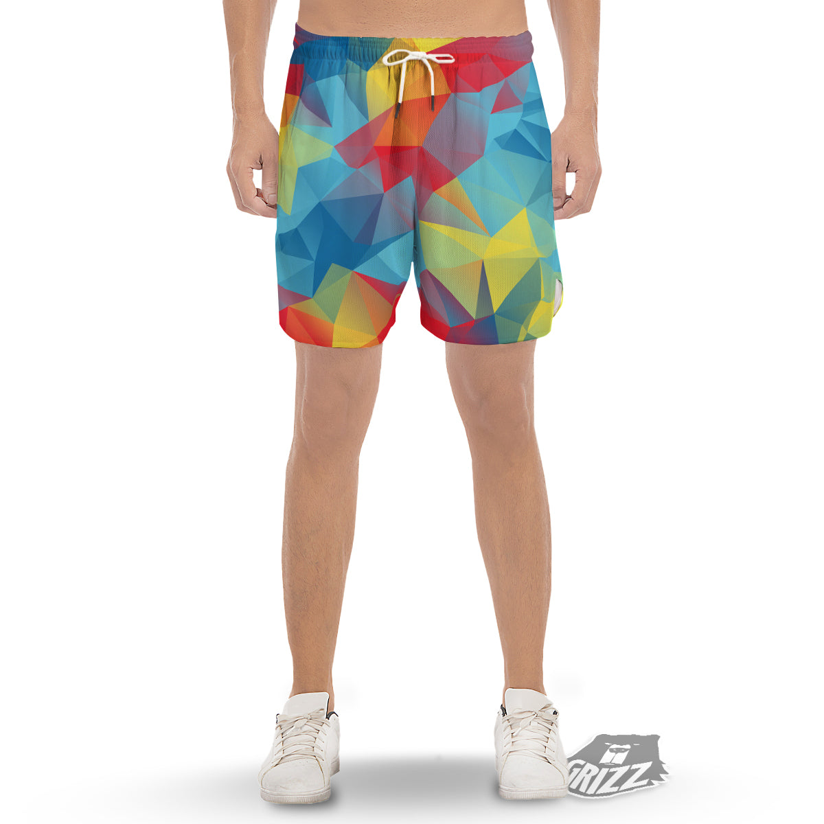 Abstract Colorful Autism Awareness Print Men's Gym Shorts-grizzshop